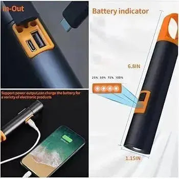 Portable USB Rechargeable LED Flashlight – Waterproof Outdoor Camping Torch Virtushop