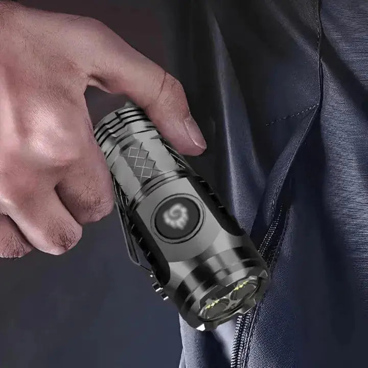 Three-Eyed Monster Mini EDC Flashlight – 1600 Lumens Rechargeable Pocket Torch Virtushop