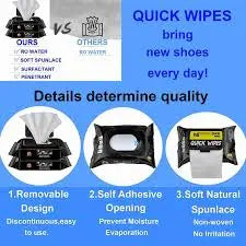 PACK OF 2 | 80Pcs each packed Shoe Cleaning Wipes | Instant shoe Cleaner Shoe Cleaning Wipes for Shoes Quick Remove Dirt Stain Shoe Cleaner Wipes Shoe Wipes for Cleaning Kit - 2 packed shoe cleaning wipes Virtushop